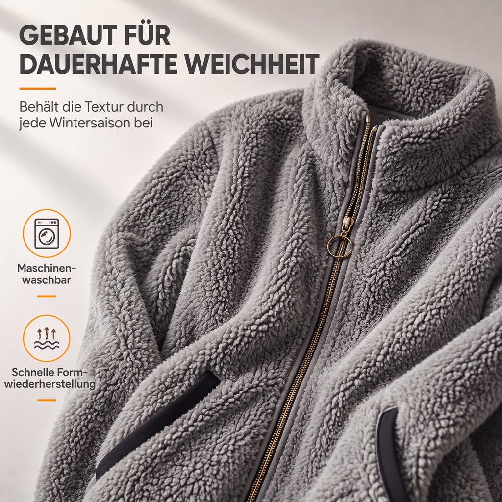 💎🧥 Kuscheliger Zip-Cardigan mit Taschen – warm und vielseitig