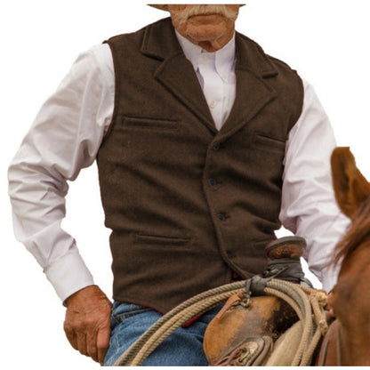 🦺 50 % RABATT | Klassischer Vintage-Charme – Herren Weste mit Revers & Fischgrätmuster
