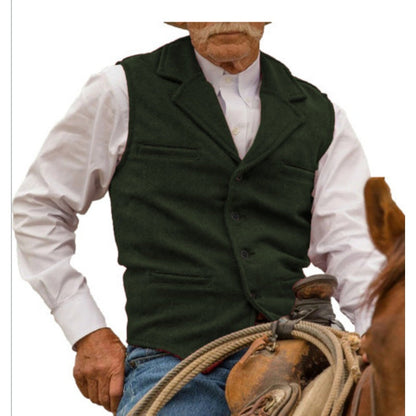 🦺 50 % RABATT | Klassischer Vintage-Charme – Herren Weste mit Revers & Fischgrätmuster