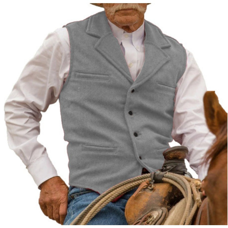 🦺 50 % RABATT | Klassischer Vintage-Charme – Herren Weste mit Revers & Fischgrätmuster