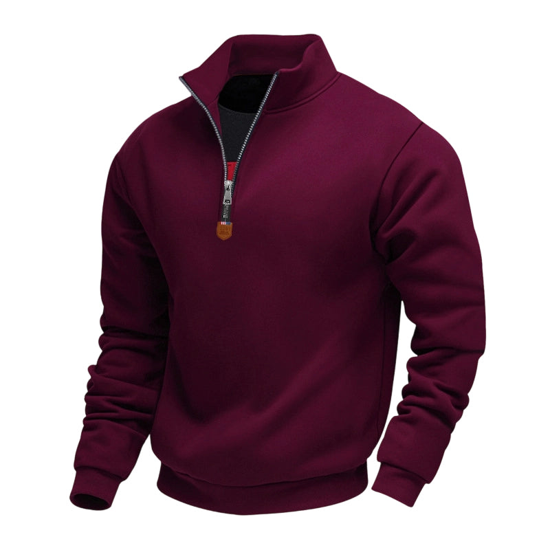 📢📢50%Rabatt!!!🎉✨Herren-Pullover mit Stehkragen und Viertelreißverschluss