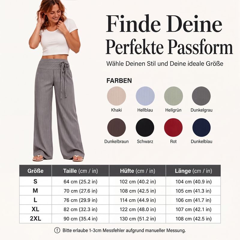 🎯 Einfach halber Preis – keine Spiele! Legere gestreifte Weithosen für Damen