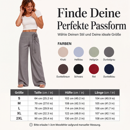 🎯 Einfach halber Preis – keine Spiele! Legere gestreifte Weithosen für Damen