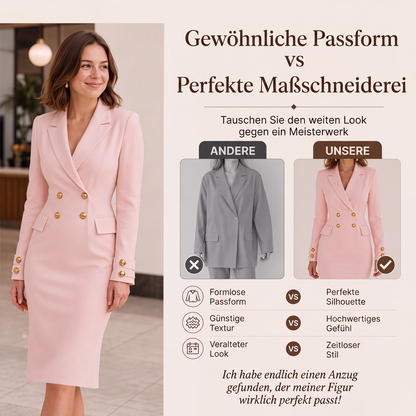 🏅 2000 Stück in 3 Tagen verkauft – schnell sein! Zweireihiges Blazerkleid für Damen