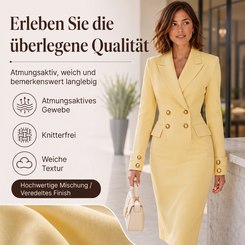 🏅 2000 Stück in 3 Tagen verkauft – schnell sein! Zweireihiges Blazerkleid für Damen