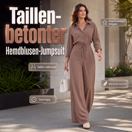 💎👖 Bestseller – Weitbein-Damen-Jumpsuit mit Bindegürtel