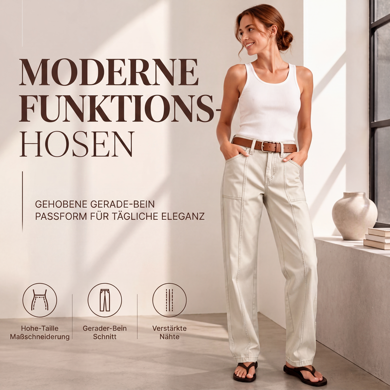 📢🎉50%Rabatt!!!🛍️✨Legere Damen-Utility-Hose mit geradem Bein – bequem & vielseitig