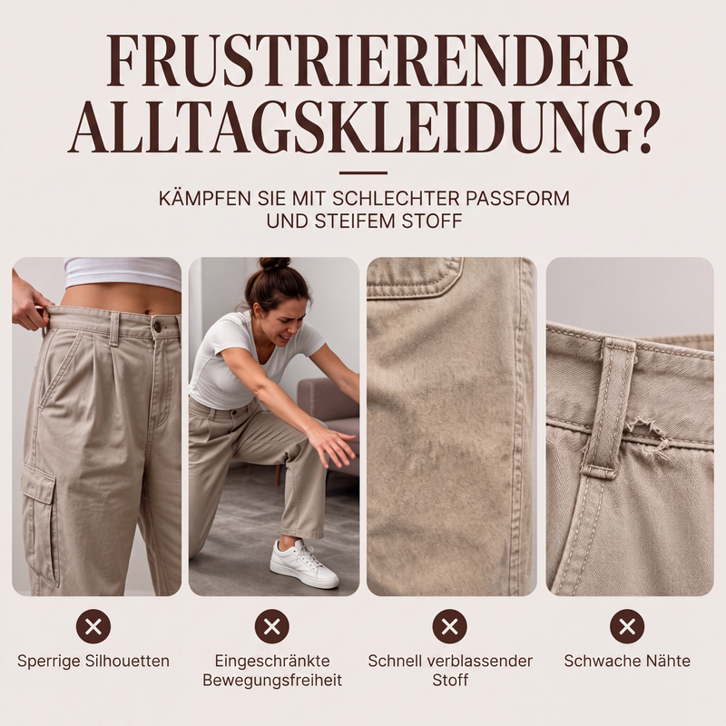 📢🎉50%Rabatt!!!🛍️✨Legere Damen-Utility-Hose mit geradem Bein – bequem & vielseitig