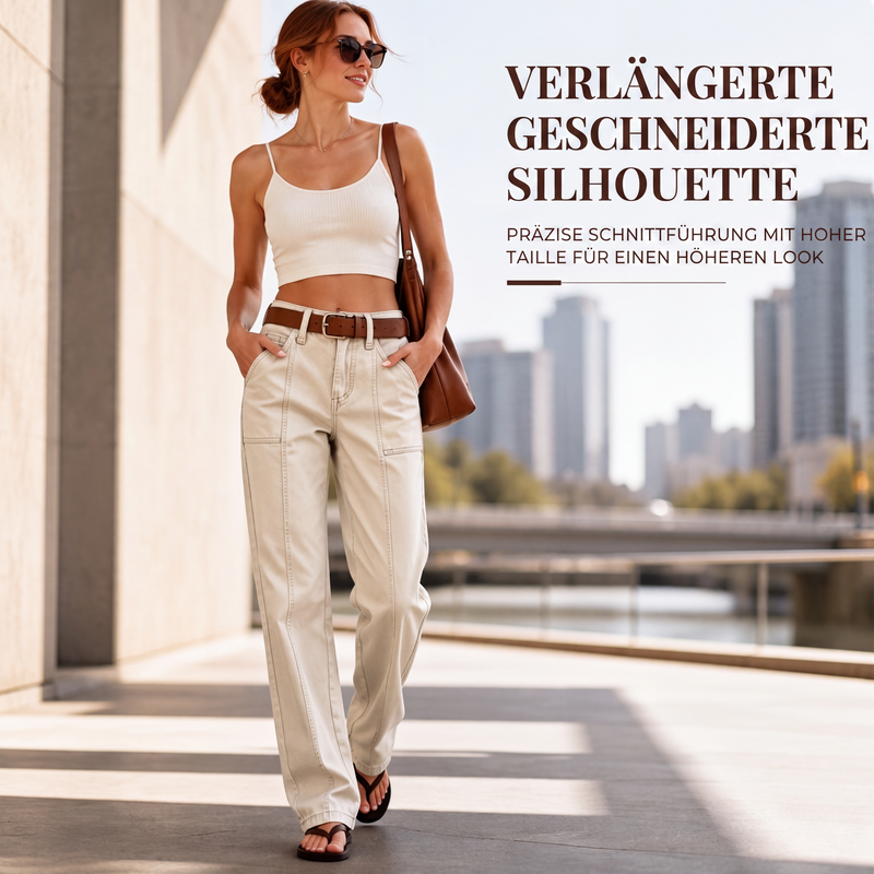 📢🎉50%Rabatt!!!🛍️✨Legere Damen-Utility-Hose mit geradem Bein – bequem & vielseitig