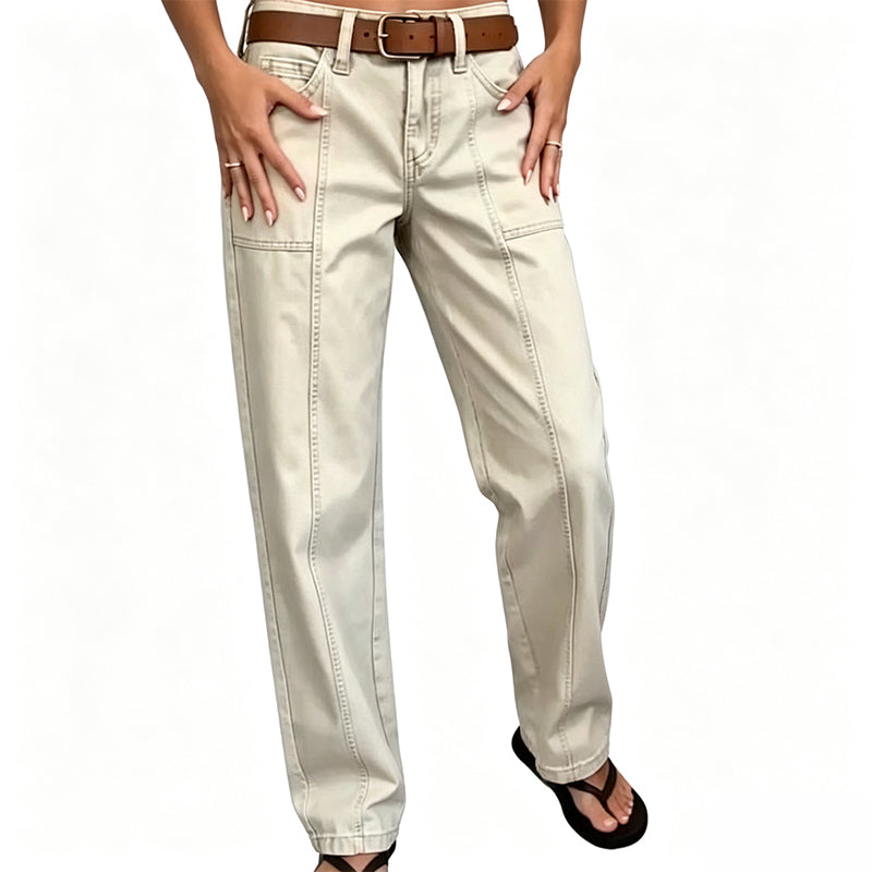 📢🎉50%Rabatt!!!🛍️✨Legere Damen-Utility-Hose mit geradem Bein – bequem & vielseitig