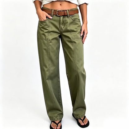 📢🎉50%Rabatt!!!🛍️✨Legere Damen-Utility-Hose mit geradem Bein – bequem & vielseitig