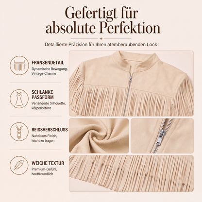 Damen Western-Kleid aus Kunstwildleder mit Fransen