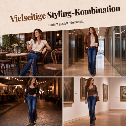 📢📢50%Rabatt!!!🎉✨Boho-bedruckte Retro-Schlagjeans für Damen
