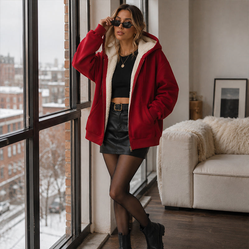 🔥 50% Rabatt | Kuschelige Wärme ohne einengendes Layering – Damen Kapuzenjacke