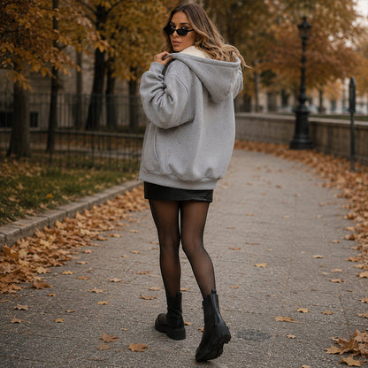 🔥 50% Rabatt | Kuschelige Wärme ohne einengendes Layering – Damen Kapuzenjacke