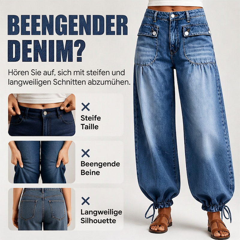 👖 50% Rabatt | 2 Looks in 1 – Verstellbare High-Waist Balloon Jeans