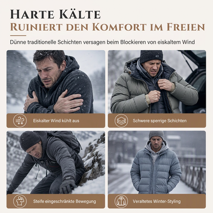 📢📢50%Rabatt!!!🎉✨Herren Winter Kapuzenpullover mit futter, Jacquard-Muster, langärmeliges Sweatshirt für Freizeit und Outdoor-Aktivitäten