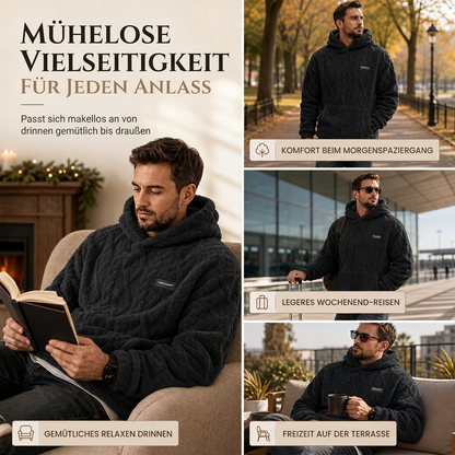 📢📢50%Rabatt!!!🎉✨Herren Winter Kapuzenpullover mit futter, Jacquard-Muster, langärmeliges Sweatshirt für Freizeit und Outdoor-Aktivitäten