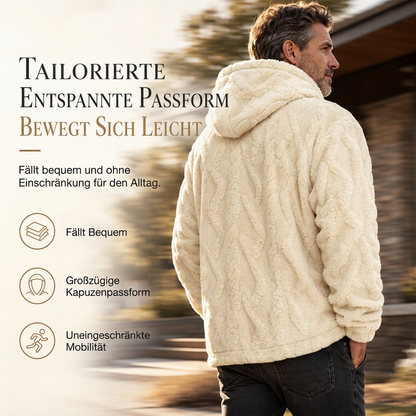 📢📢50%Rabatt!!!🎉✨Herren Winter Kapuzenpullover mit futter, Jacquard-Muster, langärmeliges Sweatshirt für Freizeit und Outdoor-Aktivitäten