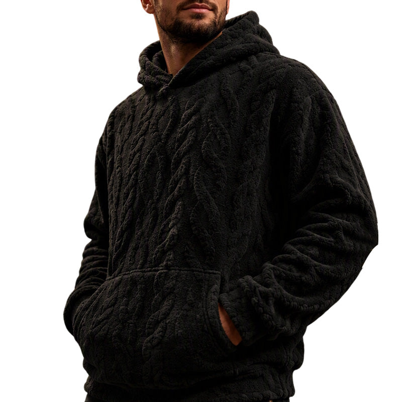 📢📢50%Rabatt!!!🎉✨Herren Winter Kapuzenpullover mit futter, Jacquard-Muster, langärmeliges Sweatshirt für Freizeit und Outdoor-Aktivitäten