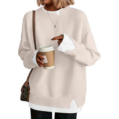 🔔 Letzte 100 Stück – solange der Vorrat reicht! Zweiteiliger Damen-Strickpullover im Fake-Layer-Design