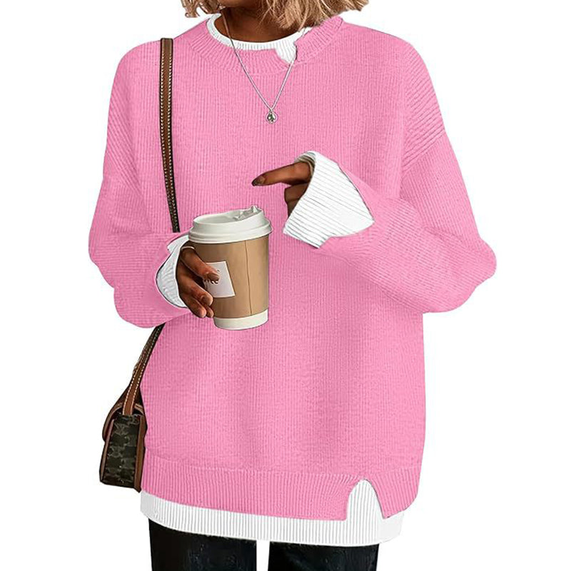 🔔 Letzte 100 Stück – solange der Vorrat reicht! Zweiteiliger Damen-Strickpullover im Fake-Layer-Design