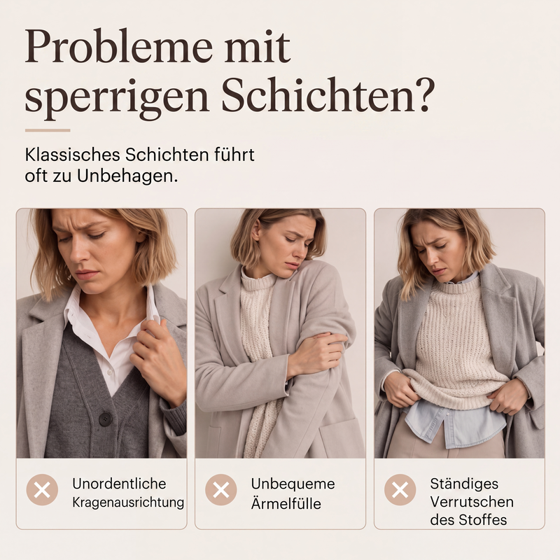 🔔 Letzte 100 Stück – solange der Vorrat reicht! Zweiteiliger Damen-Strickpullover im Fake-Layer-Design