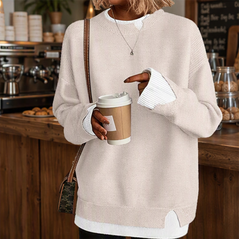 🔔 Letzte 100 Stück – solange der Vorrat reicht! Zweiteiliger Damen-Strickpullover im Fake-Layer-Design