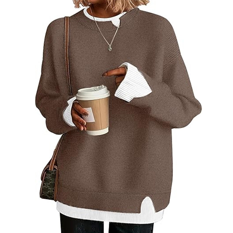 🔔 Letzte 100 Stück – solange der Vorrat reicht! Zweiteiliger Damen-Strickpullover im Fake-Layer-Design