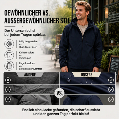 ⭐ 5.000+ Bewertungen mit Bestnote – das ist Qualität, die überzeugt! Vielseitige wasser- und winddichte Jacke für Herren