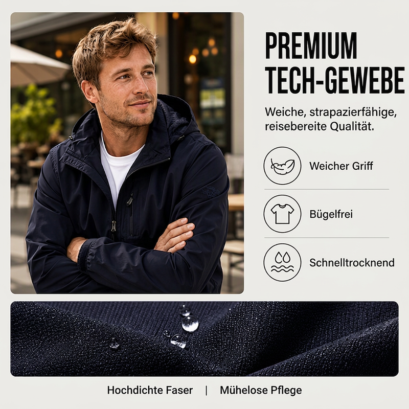 ⭐ 5.000+ Bewertungen mit Bestnote – das ist Qualität, die überzeugt! Vielseitige wasser- und winddichte Jacke für Herren