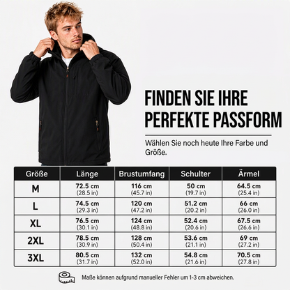 ⭐ 5.000+ Bewertungen mit Bestnote – das ist Qualität, die überzeugt! Vielseitige wasser- und winddichte Jacke für Herren
