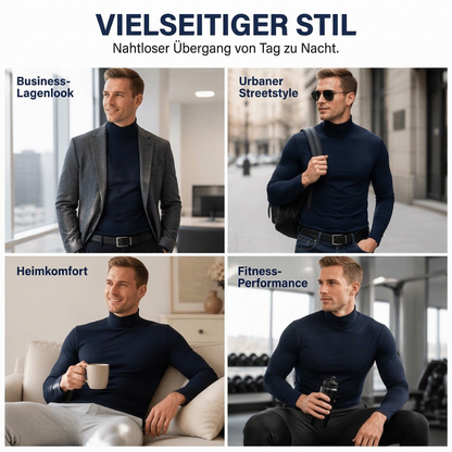 📊 Über 200.000 Verkäufe – Dankeschön mit 50% Rabatt! Herren Slim-Fit Rollkragenoberteil