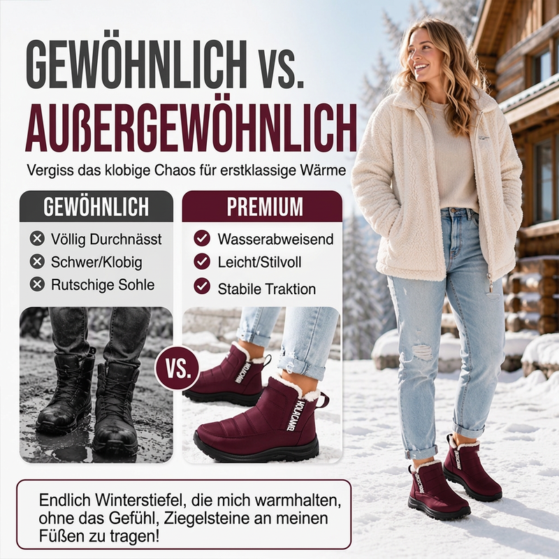 📢📢50%Rabatt!!!🎉✨Wasserdichte, rutschfeste Schneestiefel für Damen
