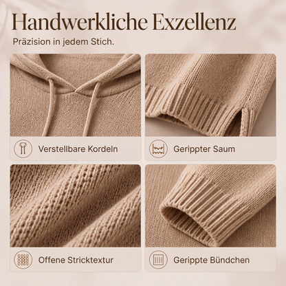 💎✨ Bestseller –jetzt halber Preis! Gestrickter Kapuzenpullover mit Kordelzug für Damen