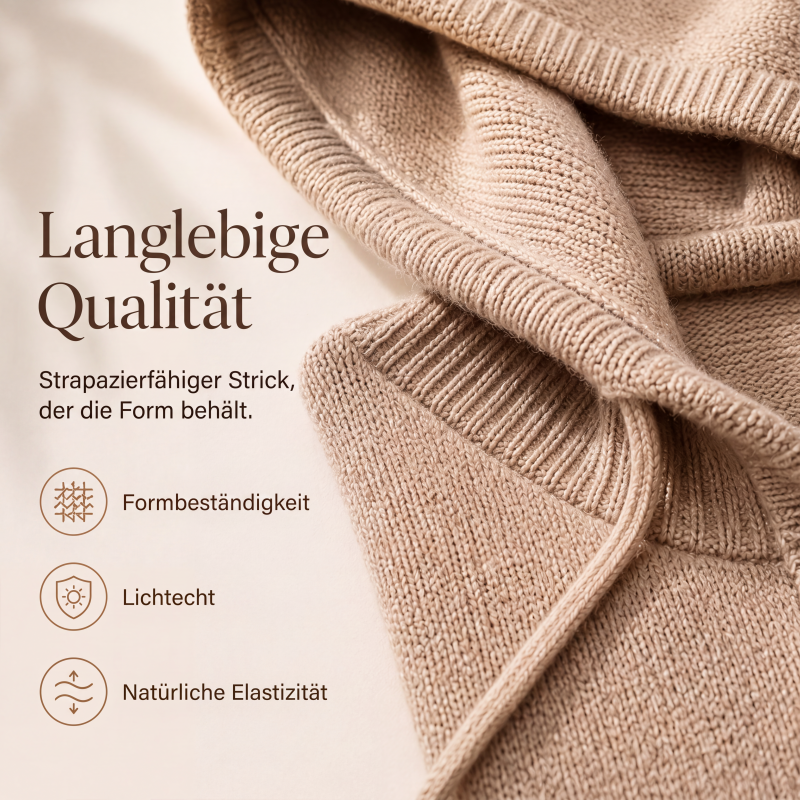 💎✨ Bestseller –jetzt halber Preis! Gestrickter Kapuzenpullover mit Kordelzug für Damen