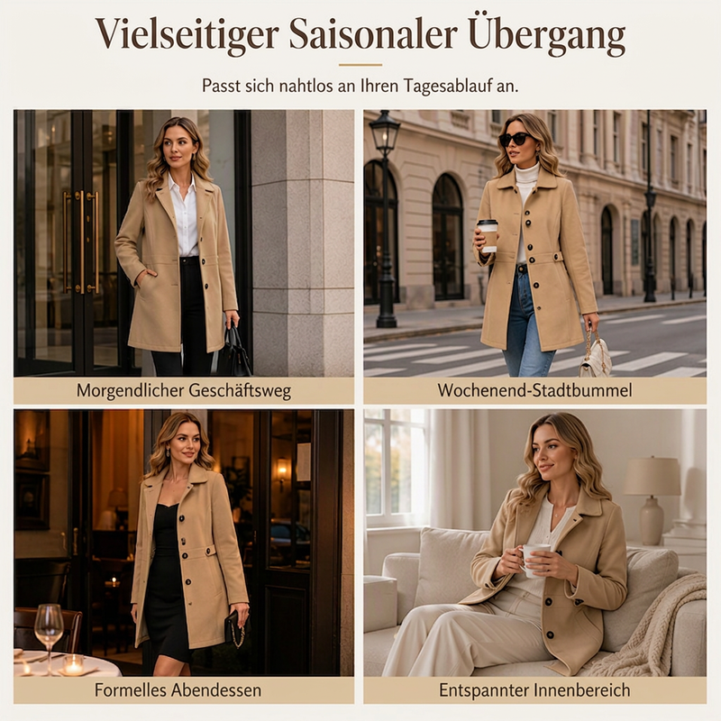 💎🧥 Neuheiten – Eleganter Wollmantel für Damen – warm und schick