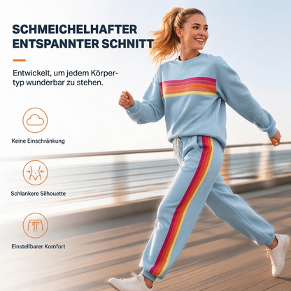 📦 Täglich 500+ Pakete versendet – der Wahnsinn! Zweiteiliges Set aus lässigem Sweatshirt und Jogginghose für Damen