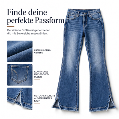 📢🎉50%Rabatt!!!🛍️✨Damen Retro Schlagjeans mit hoher Taille aus Denim