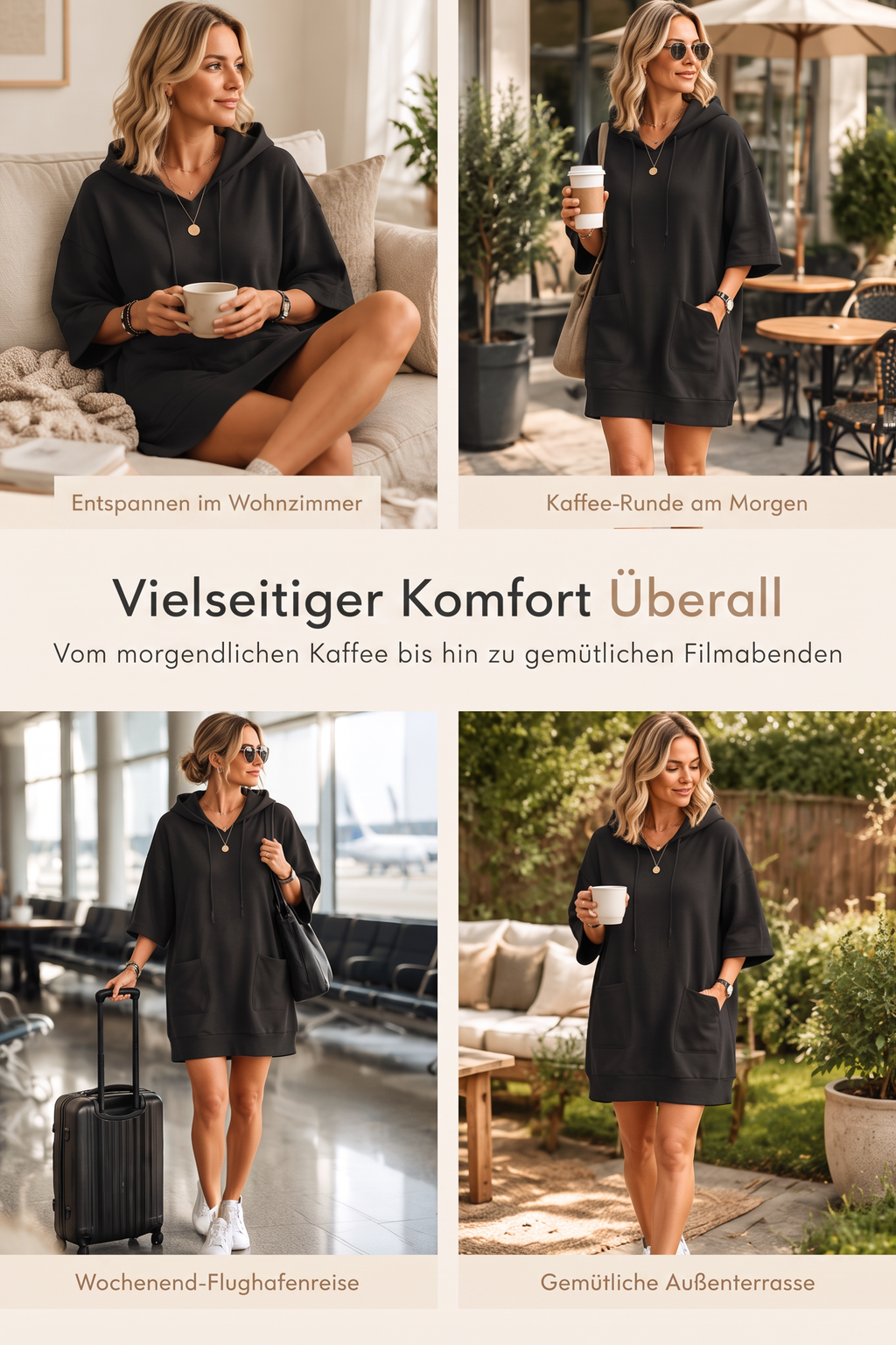 💎👚 Neuheiten – Oversized Hoodie für Damen – bequem und weich
