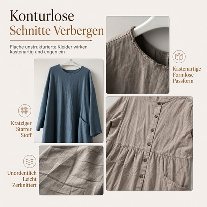 🔥Beliebtes Produkt ！✨Plus-Size-Kleid für Damen im französischen Vintage-Karomuster mit unregelmäßigem Saum und figurformendem, schlankmachendem Design