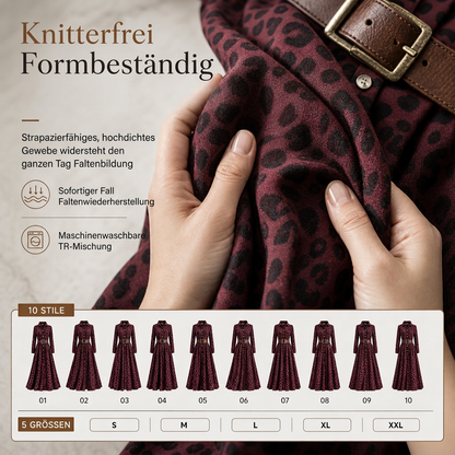 🔥Beliebtes Produkt ！✨Plus-Size-Kleid für Damen im französischen Vintage-Karomuster mit unregelmäßigem Saum und figurformendem, schlankmachendem Design