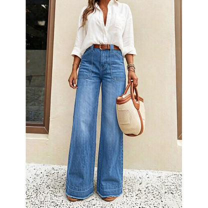 Stretch-Jeans mit geradem Bein für Damen