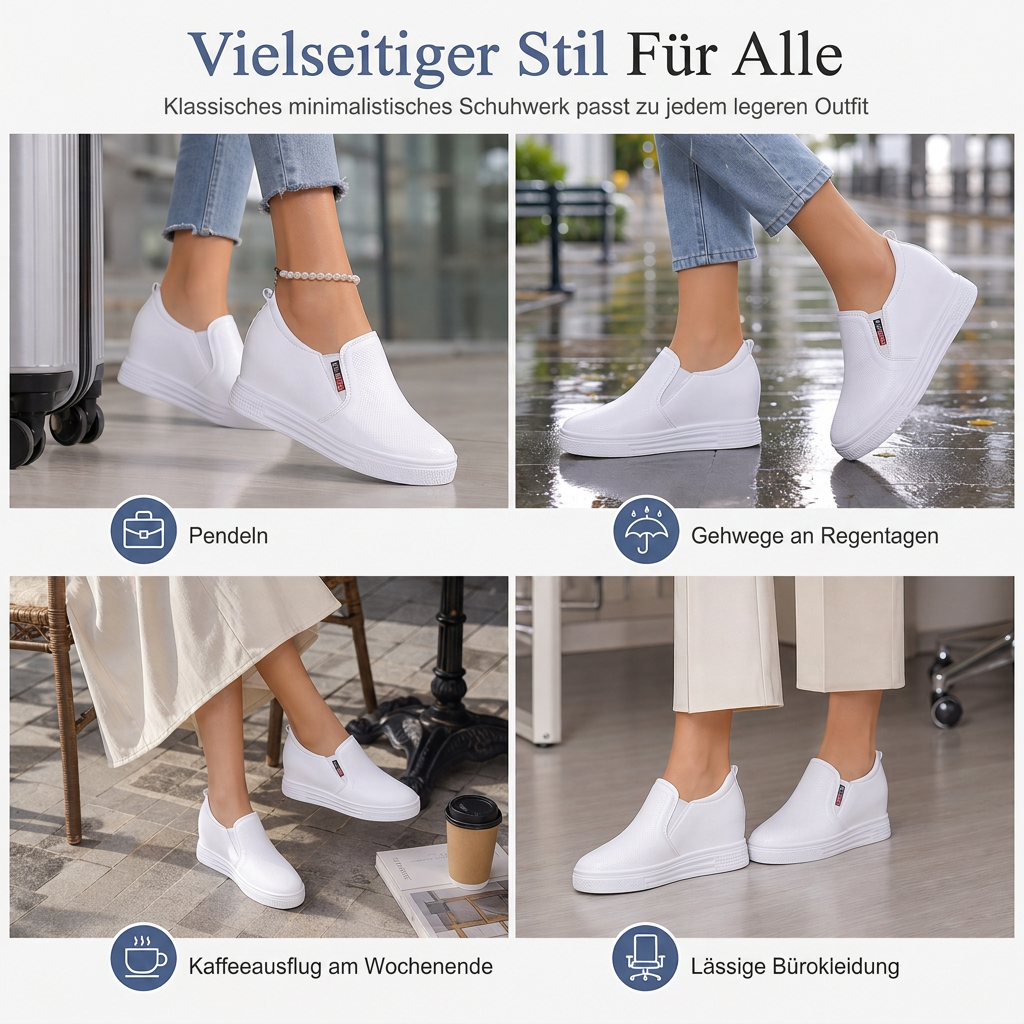 🔥 50% RABATT! Damen-Slipper aus weichem Leder – versteckte Erhöhung & rutschfeste Sohle