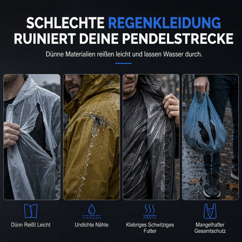 📢📢50%Rabatt!!!🎉✨Langes EVA-Regenponcho mit Kapuze