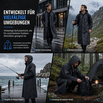 📢📢50%Rabatt!!!🎉✨Langes EVA-Regenponcho mit Kapuze