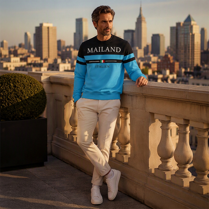 📢📢50%Rabatt!!!🎉✨Bedrucktes Sweatshirt Milano Italia für Herren