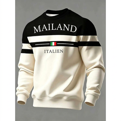 📢📢50%Rabatt!!!🎉✨Bedrucktes Sweatshirt Milano Italia für Herren