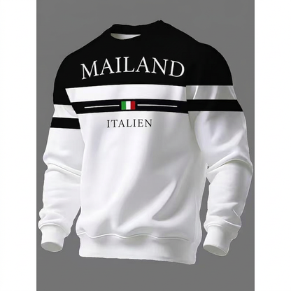 📢📢50%Rabatt!!!🎉✨Bedrucktes Sweatshirt Milano Italia für Herren