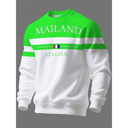 📢📢50%Rabatt!!!🎉✨Bedrucktes Sweatshirt Milano Italia für Herren